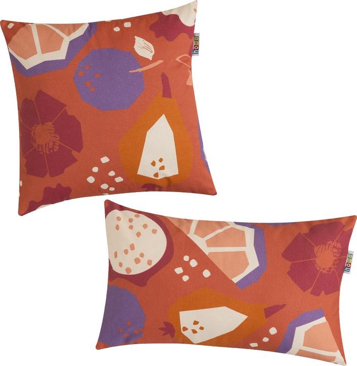 Howa Set di 2 copricuscini "rosso colorato" 40x40cm + 50x30cm 8707 (40 x 40 cm)