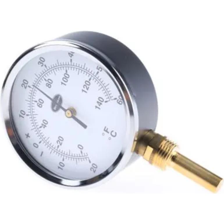 Rs Pro Bimetall -20+60/50mm Boden, Thermometer + Hygrometer, Grau