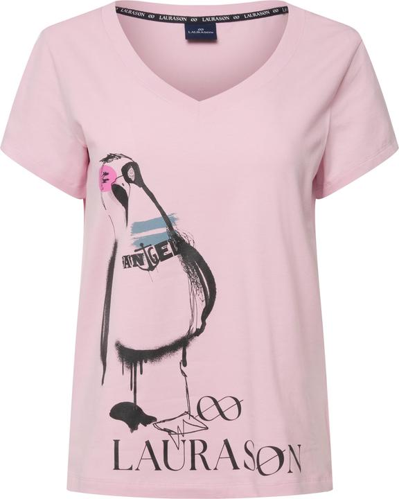 Actual product image Laurasøn Half-sleeve V-neck seagull pattern T-shirt (L)