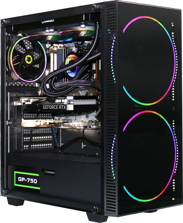 Actual product image Hyrican Gamemax Black Hole 7195 R7-7700X 16GB 1TB SSD RTX4060Ti W11H (1000 GB, 16 GB, AMD Ryzen 7 7700X, GeForce RTX 4060 Ti)