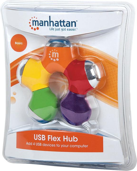 Produktbild Manhattan Hi-Speed USB 2.0 Flex Hub, Stromversorgung über USB (4 Ports)