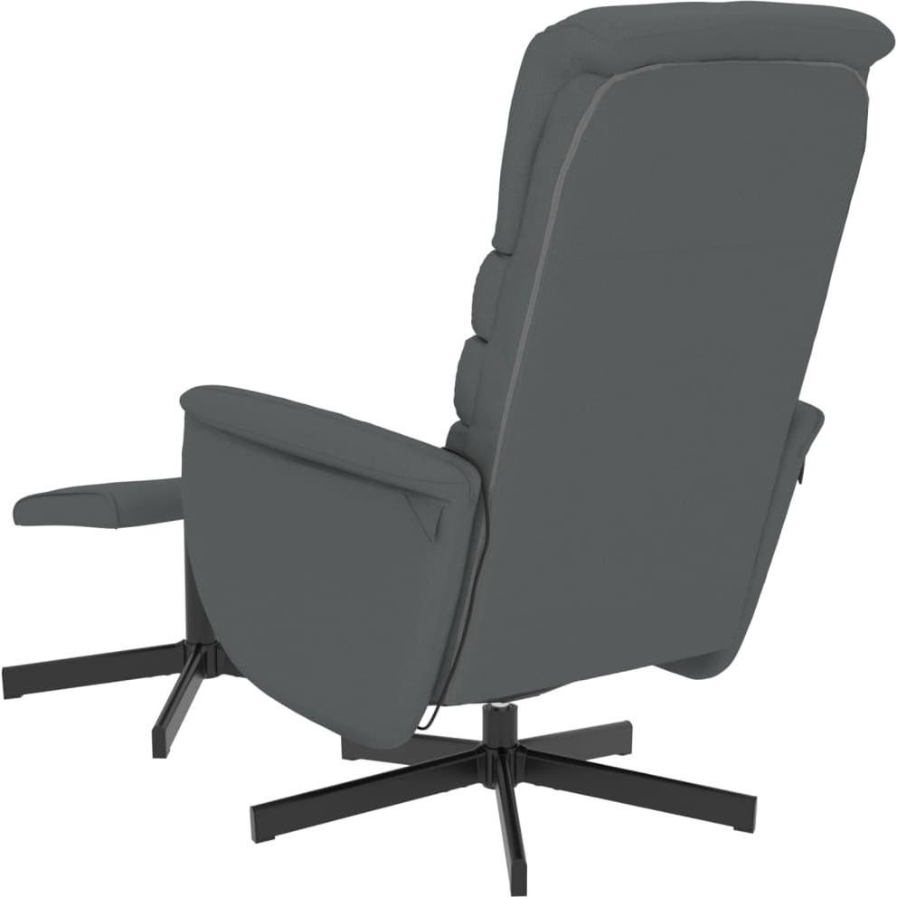 VidaXL, Massageliege + Massagesessel, Massagesessel mit Fusshocker Grau Kunstleder,Farbe