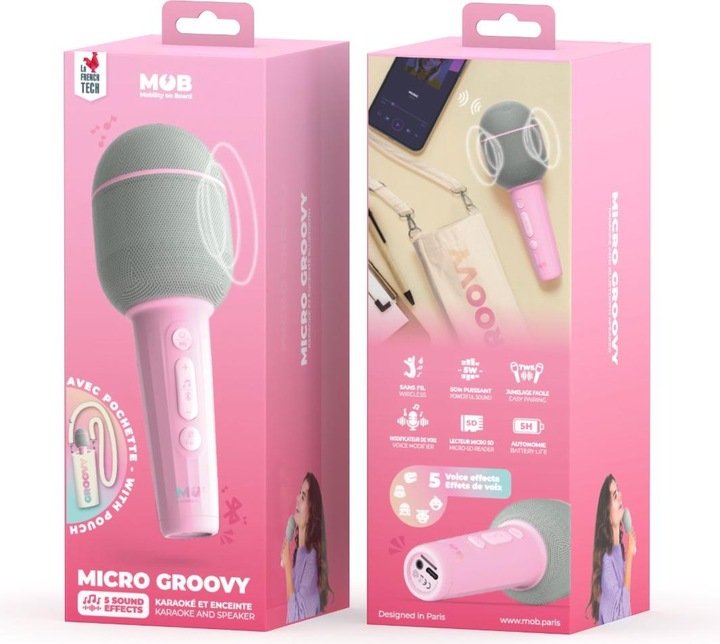 Image du produit MOB Microphone karaoké Groovy Marshmallow