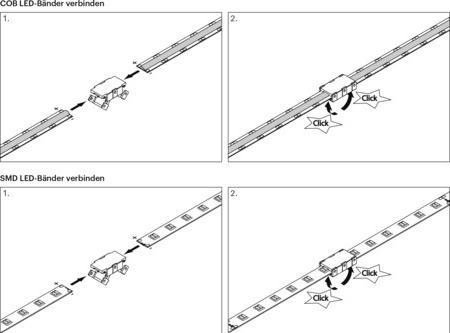 Produktbild L&S Verbindungsstecker COB/SMD 8 mm Tudo+COB 12 / 24 V