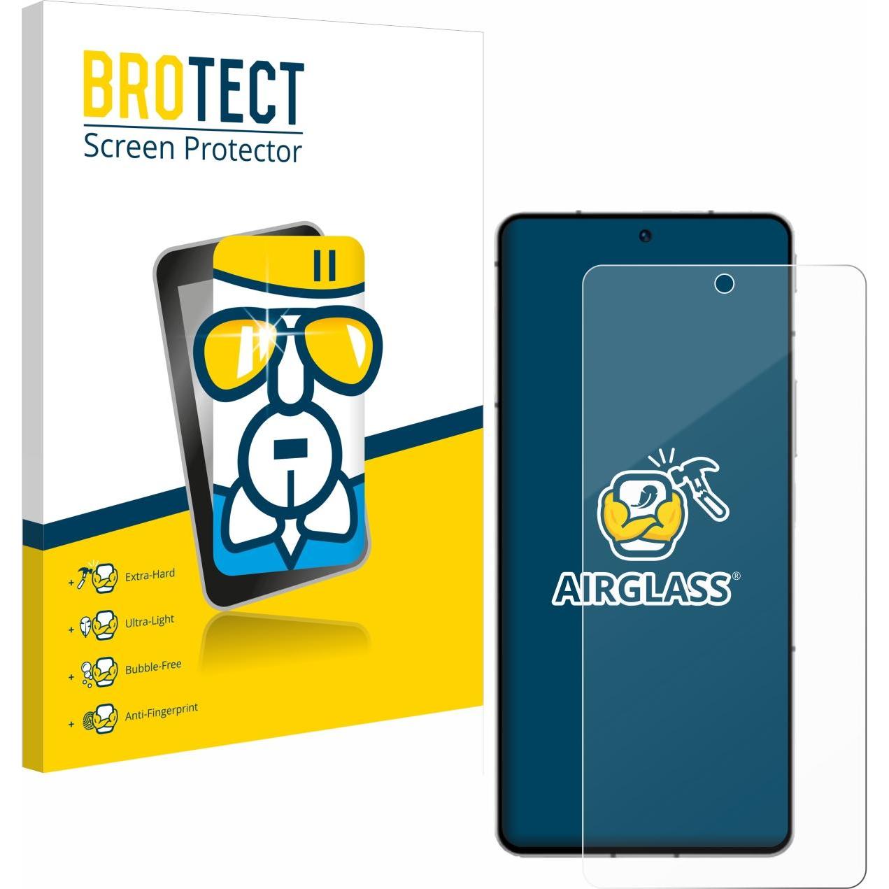 BROTECT AirGlass Panzerglasfolie (1 Stück, ZTE Nubia Z50S Pro), Smartphone Schutzfolie, Transparent