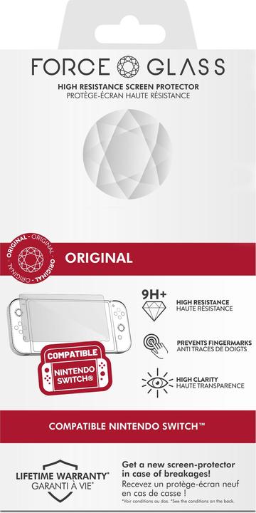 Image du produit Bigben Nintendo Switch Force Glass - Protecteur d'écran en verre 9H+ V2 (Switch)