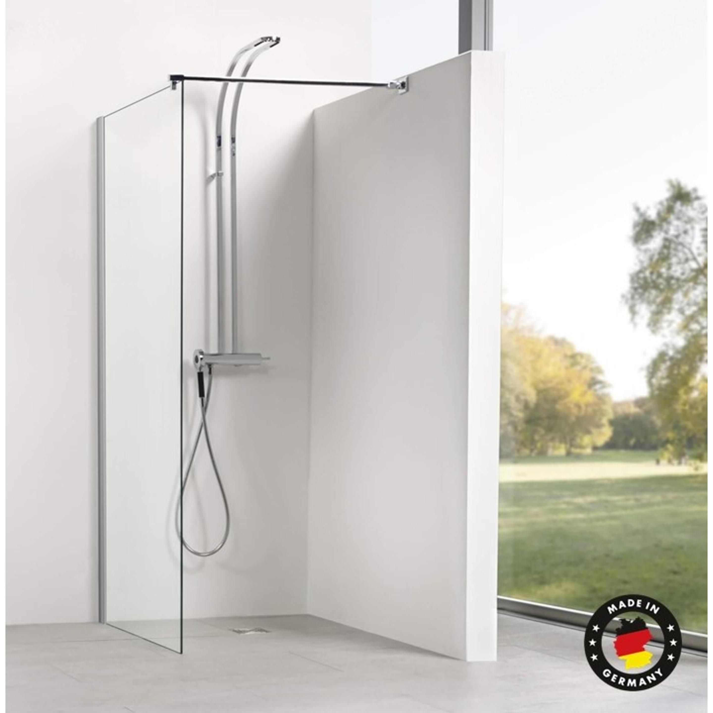 Dusbad, Duschkabine + Duschwand, Duschabtrennung Vital 8 Seitenwand Walk in Solo Duschwand (128 cm, 120 cm, 203 cm)