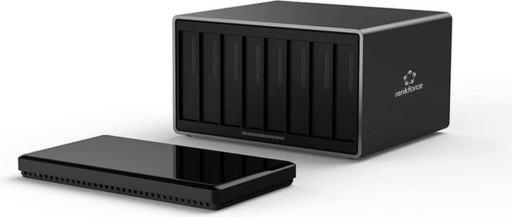 Immagine prodotto Renkforce RF-6647854 8.9 cm (3.5 Zoll) Festplattengehäuse 8 Bay 3.5 Zoll USB-A (
