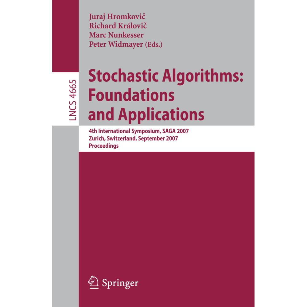 Stochastic Algorithms: Foundations and Applications, Fachbücher von Peter Widmayer, Juraj Hromkovic, Marc Nunkesser, Ric...