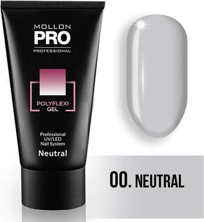 Immagine prodotto Mollon Pro PolyFlex Gel Color Clear Neutral 60ml (Neutro chiaro, Smalto per unghie effetto gel)