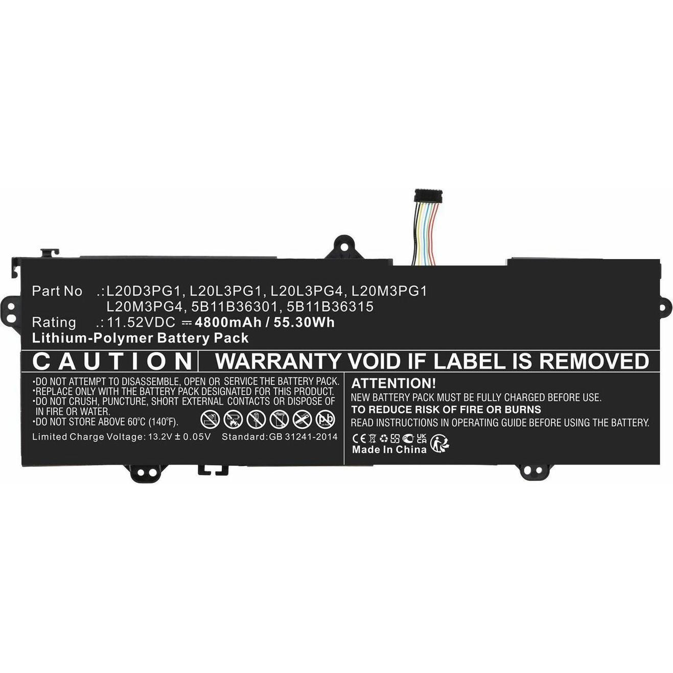 Thumbnail - CoreParts Laptop Battery for Lenovo (4800 mAh), Notebook Akku, Schwarz