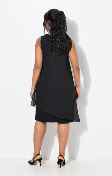 Produktbild Ulla Popken Kleid, A-Linie, Ziersteine, V-Ausschnitt, ärmellos (46, 48)