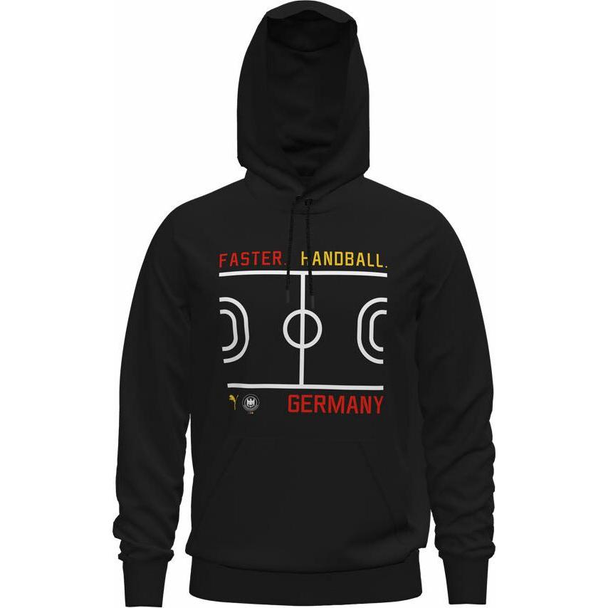 Puma, Herren, Pullover, DHB Graphic Hoodie, Schwarz, (XXL)