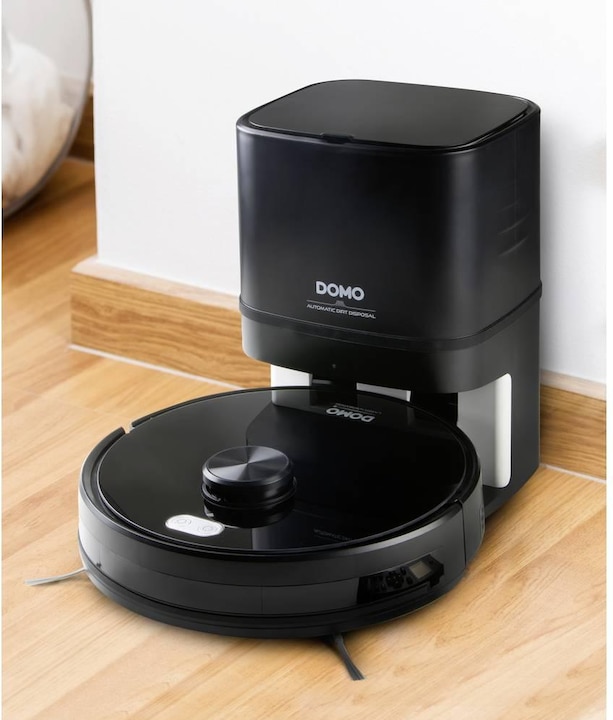 Immagine prodotto Domo DO7298S Robot aspirapolvere e mocio nero controllato da app, telecomandato, con saggezza (Robot aspirapolvere)
