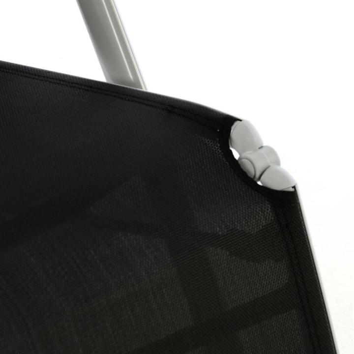 Actual product image VCM Gartenliege Sonnenliege Liegestuhl Relaxliege Terrasse Balkon schwarz grau