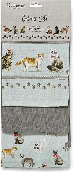 Image du produit Universal Textiles Torchon Curious Cats 3pk