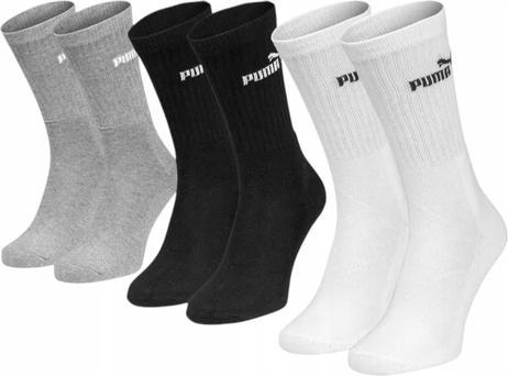 Actual product image Puma Socken Elements Unisex Crew Sock 3P Grau/Weiss/Schwarz (43 - 46)