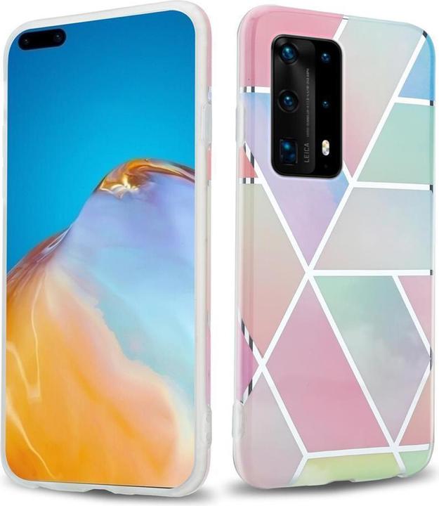 Image du produit Cadorabo Couverture IMD TPU Marbre coloré (Huawei P40)