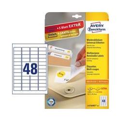 Avery, Etiketten, Entfernbarer Klebstoff
