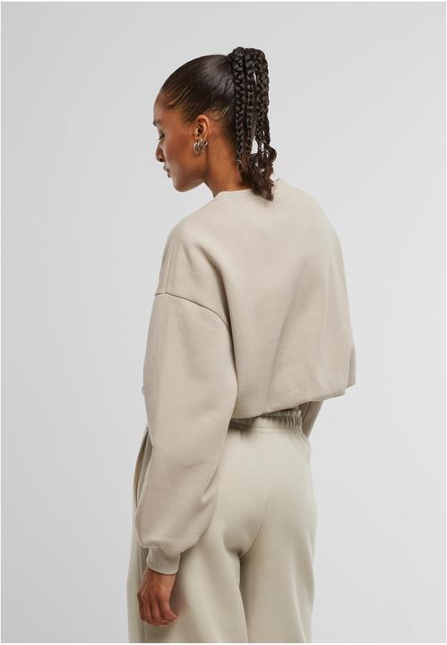 Produktbild Urban Classics Ladies Cropped Gathered Sweatshirt cloud M (M)