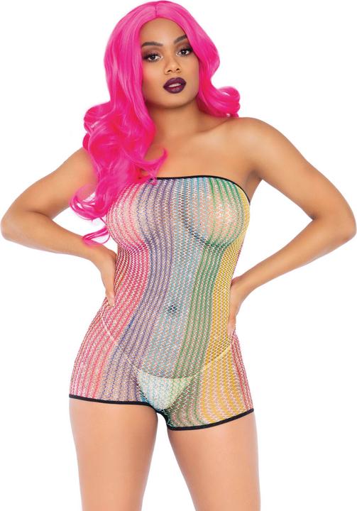 Image du produit Leg Avenue Lurex net strapless romper (Taille unique)