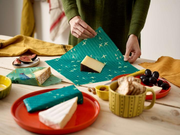 Produktbild The Beeswax Wrap Co. Bienenwachstücher 3er-Set Medium Wraps Sea