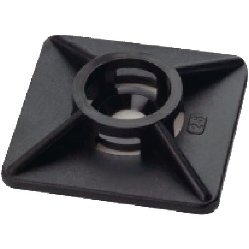 BRW, Kabelbinder, Klebesockel für Kabelbinder (Befestigungsschlaufen, 27 mm, 100 Stk.)