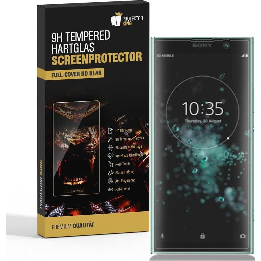 Protectorking 6x echtes Tempered 9H Panzerhartglas 3D KLAR (6 Stück, Sony Xperia XA2 Plus), Smartphone Schutzfolie, Tran...