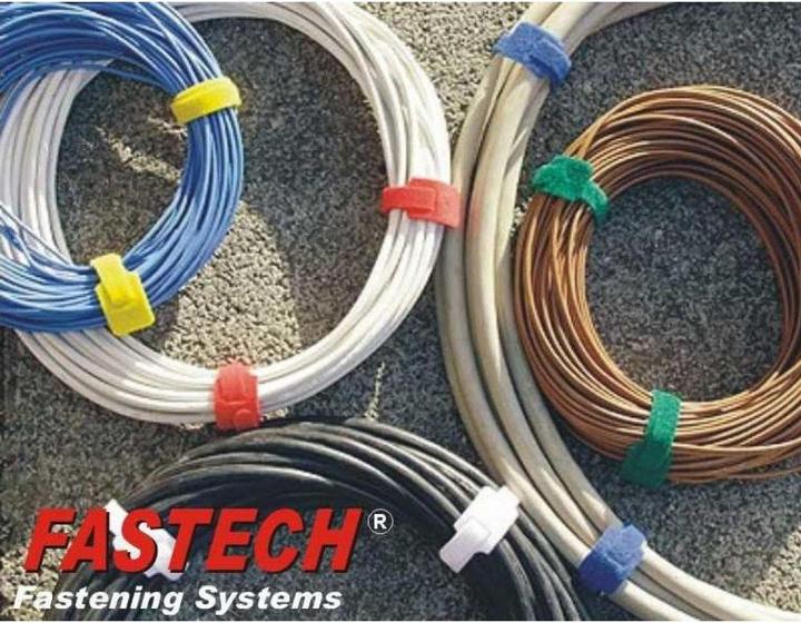 Actual product image Fastech ETK-7-2 Strap, red, 7x200mm (Velcro cable ties, 200 mm, 10 pcs.)