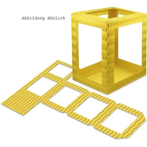 Ursus, Laterne, Laternen 3D-Colorwellpappe Höhe 18cm VE=10 Stück farbig sortiert (10 x)