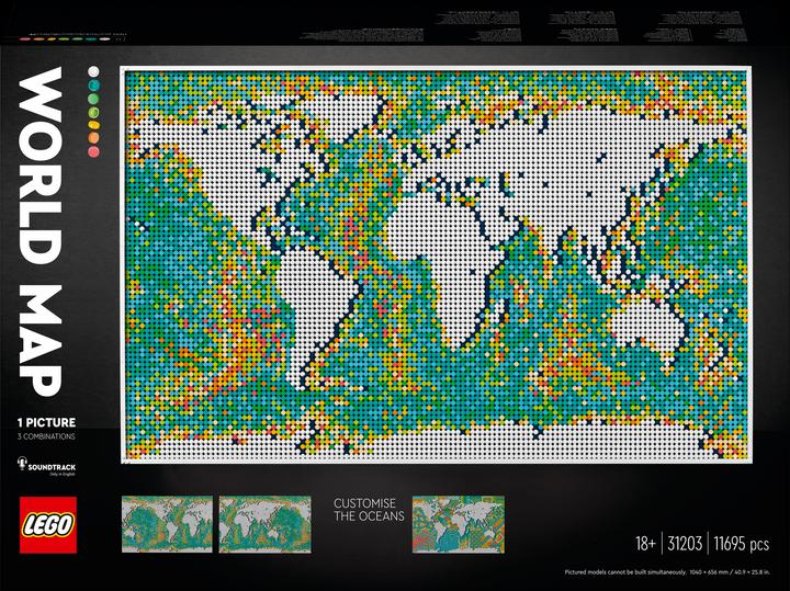 Image du produit LEGO Carte du monde (31203, LEGO Art, LEGO difficiles à trouver)