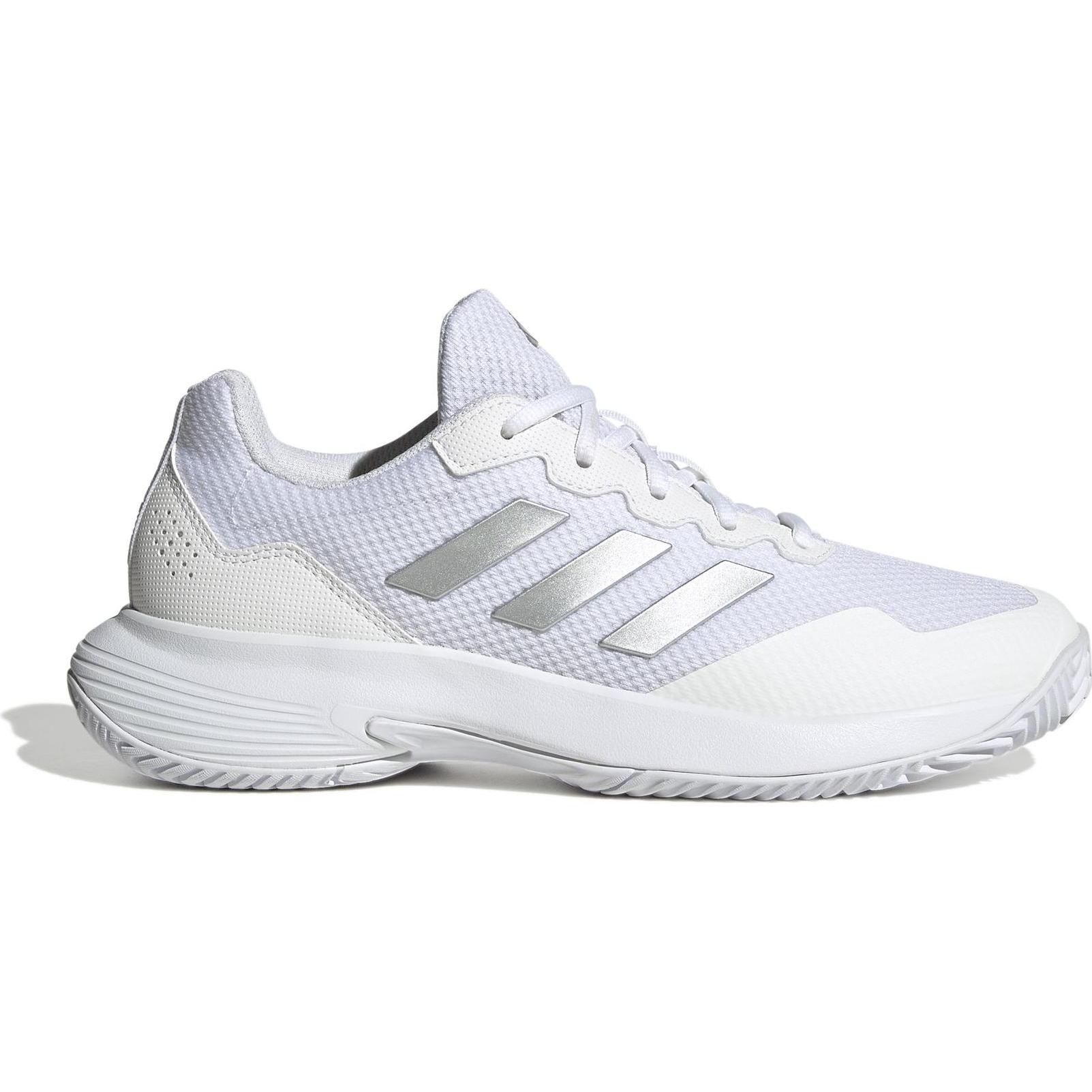 Adidas, Donne, Scarpe Da Tennis, Gamecourt 2 W Ftwwht/Silvmt/Ftwwht Taglia: 8 (42), Bianco