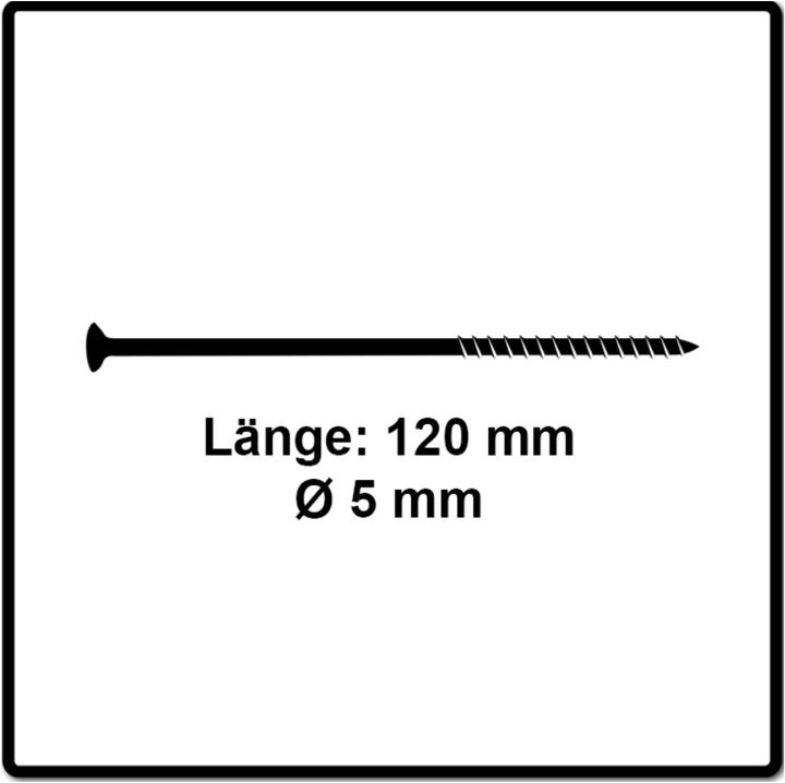 Produktbild Fischer PowerFast II 5,0x120 SK TX TG blvz 50 (50 Schrauben pro Stück, 5 x 120 mm)