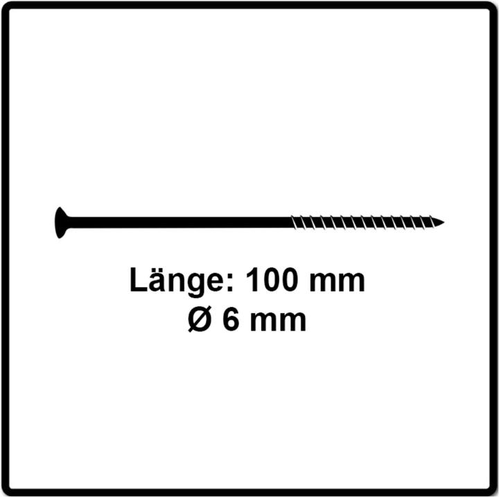 Produktbild Fischer Power-Fast II FPF II Spanplattenschraube 6,0x100 mm 25 Stück ( 670458 ) Senkkopf mit Torx Te (25 Schrauben pro Stück)