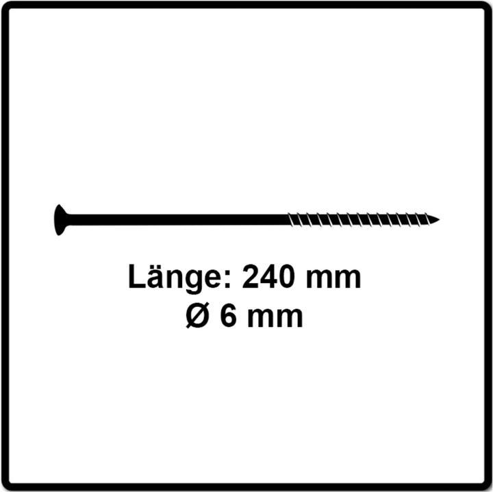 Actual product image Fischer PowerFast II 6.0x240 SK TX TG blvz 25 (25 Screws per piece)