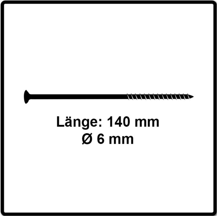 Immagine prodotto Fischer Vite per pannelli truciolari Power-Fast II FPF II 6,0x140 mm 50 pezzi ( 670692 ) testa svasata con (50 Viti per pezzo)