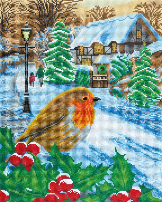 Actual product image Craft Buddy Winter robin, 40x50cm Crystal Art Kit
