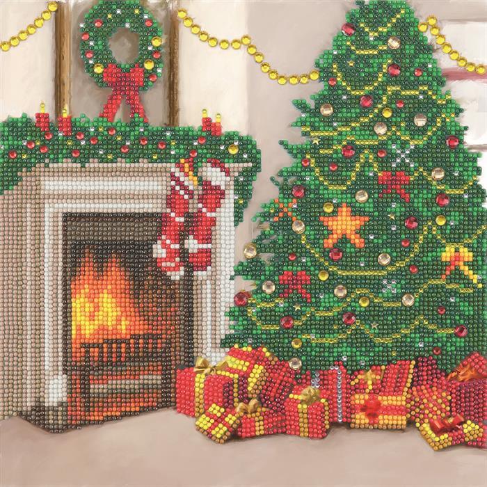 Produktbild Craft Buddy Gemütliche Weihnachten, 30x30cm Crystal Art Kit