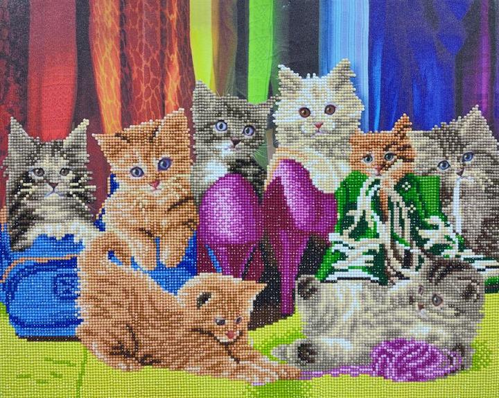Image du produit Craft Buddy Chaton, 40x50cm Crystal Art Kit