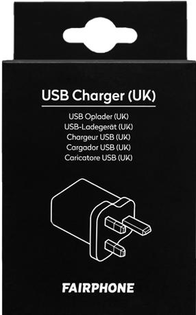 Actual product image Fairphone 3 Charger UK (18 W)