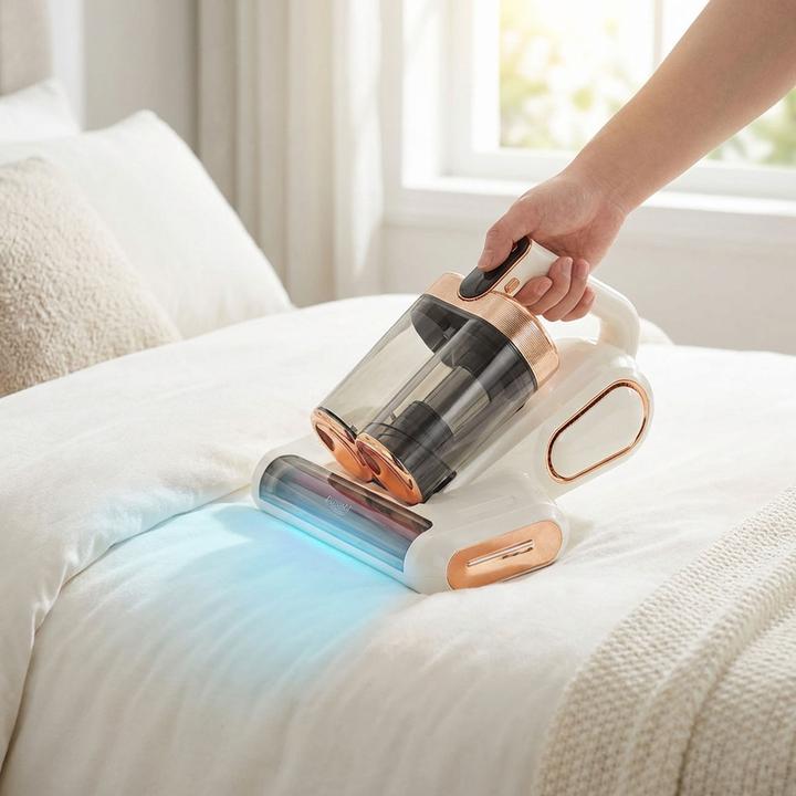 Produktbild LifenaXX Kabelloser Milbenstaubsauger mit UV-C Licht & 10kPa Saugkraft, Akku Sauger