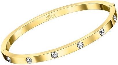 Image du produit Lotus Style - Bracelet solide plaqué or avec des cristaux LS1846-2 / 2 (Acier inoxydable)