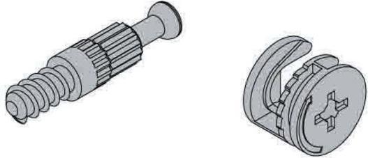 Actual product image Hettich Verbindungsbeschlag 15/20mm Rastex, 8 Stck (Connection fitting, 8 pcs.)