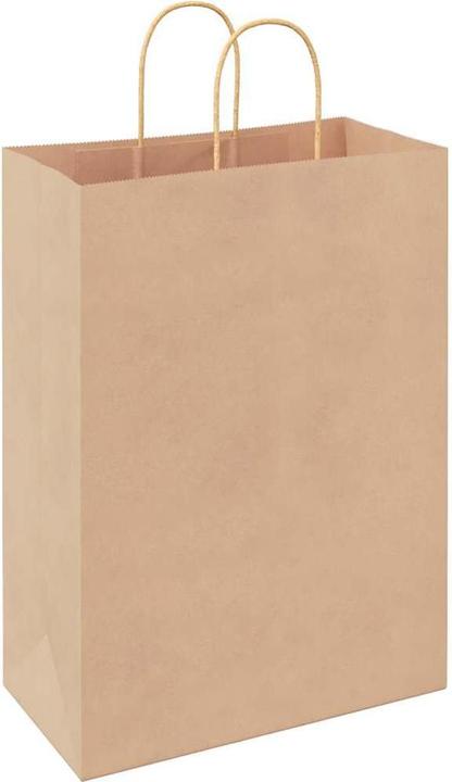Actual product image vidaXL Kraft paper bags 50 pcs. with handle Brown 32x17x44 cm Paper bag (50 pcs.)