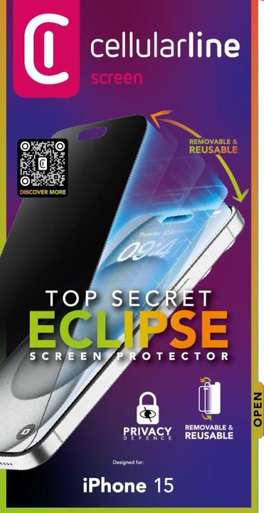 Produktbild Cellularline Top Secret Eclipse (1 Stk., Apple iPhone 15)