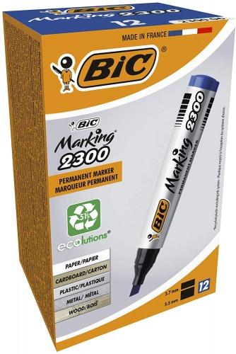 Actual product image Bic Permanent marker Eco 2300 4-5 mm, blue, pack of 12 300065 (12 x)