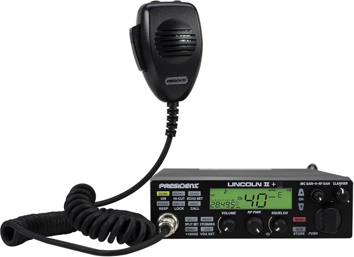 Image du produit PNI CB Président LINCOLN II Kit radio + antenne CB ML70, longueur 70 cm, 26-30 MHz, 200 W (9 km)