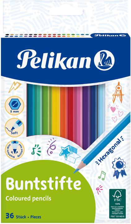 Productafbeelding Pelikan Kleurpotloden (Veelkleurig, 36 x)