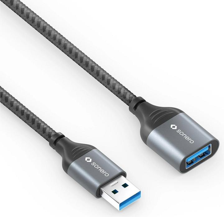 Immagine prodotto Sonero Cavo di prolunga USB 3.0 USB A - USB A 1 m (1 m, USB 3.2 Gen 1)