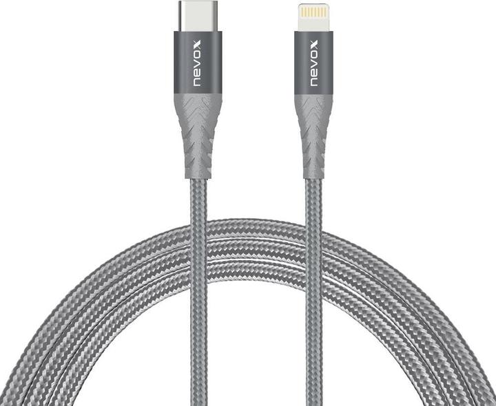 Produktbild Nevox 1M Lightning zu Type C USB Datenkabel MFi Nylon geflochten (1 m)